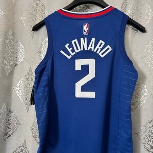 Women’s sz Small Kawhi Leonard, blue jersey clippers